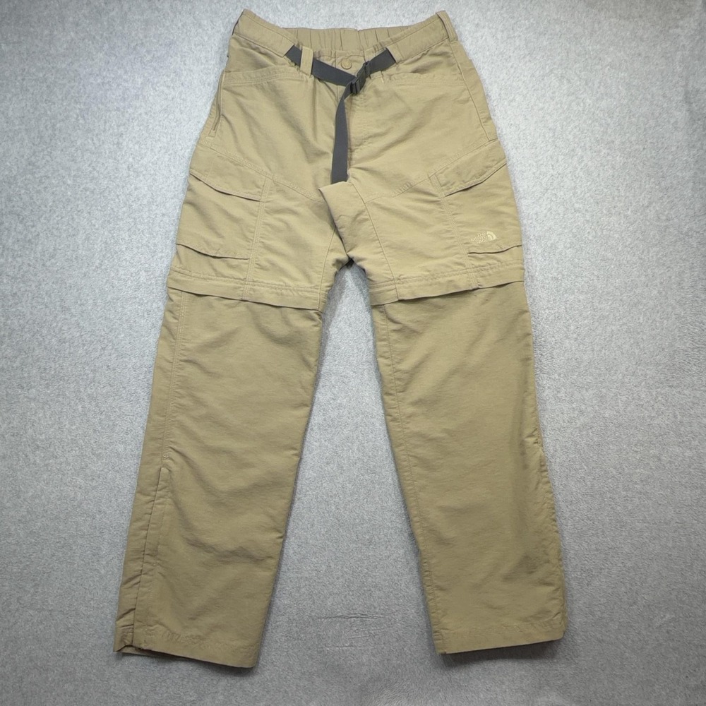 The North Face Paramount Convertible Pants Mens Small Beige Cargo Hiking Outdoor